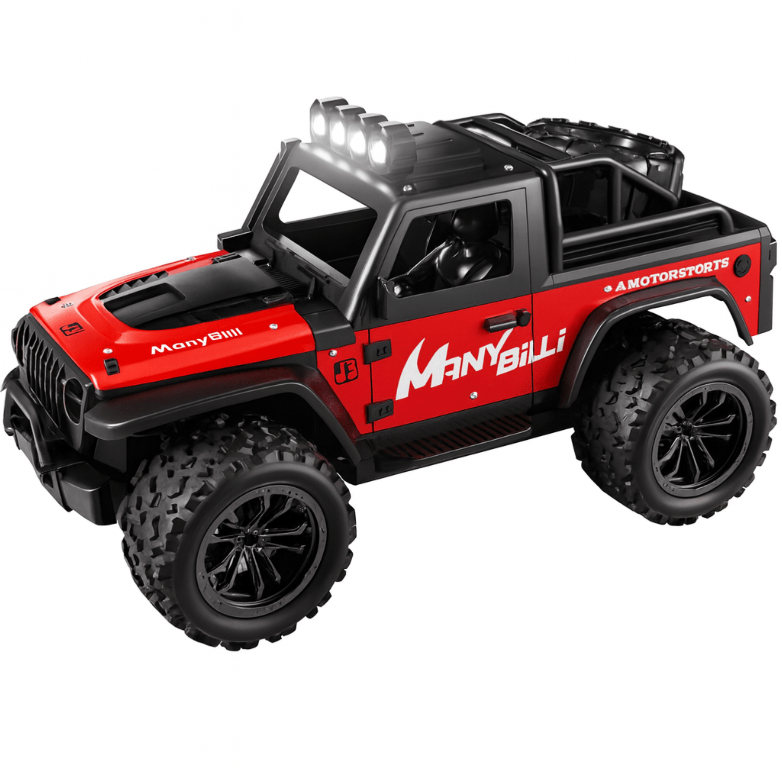 1:16 Scale Off-Road RC Car – 20km/h, 2.4GHz, LED Lights, USB Charge, 4 Colors