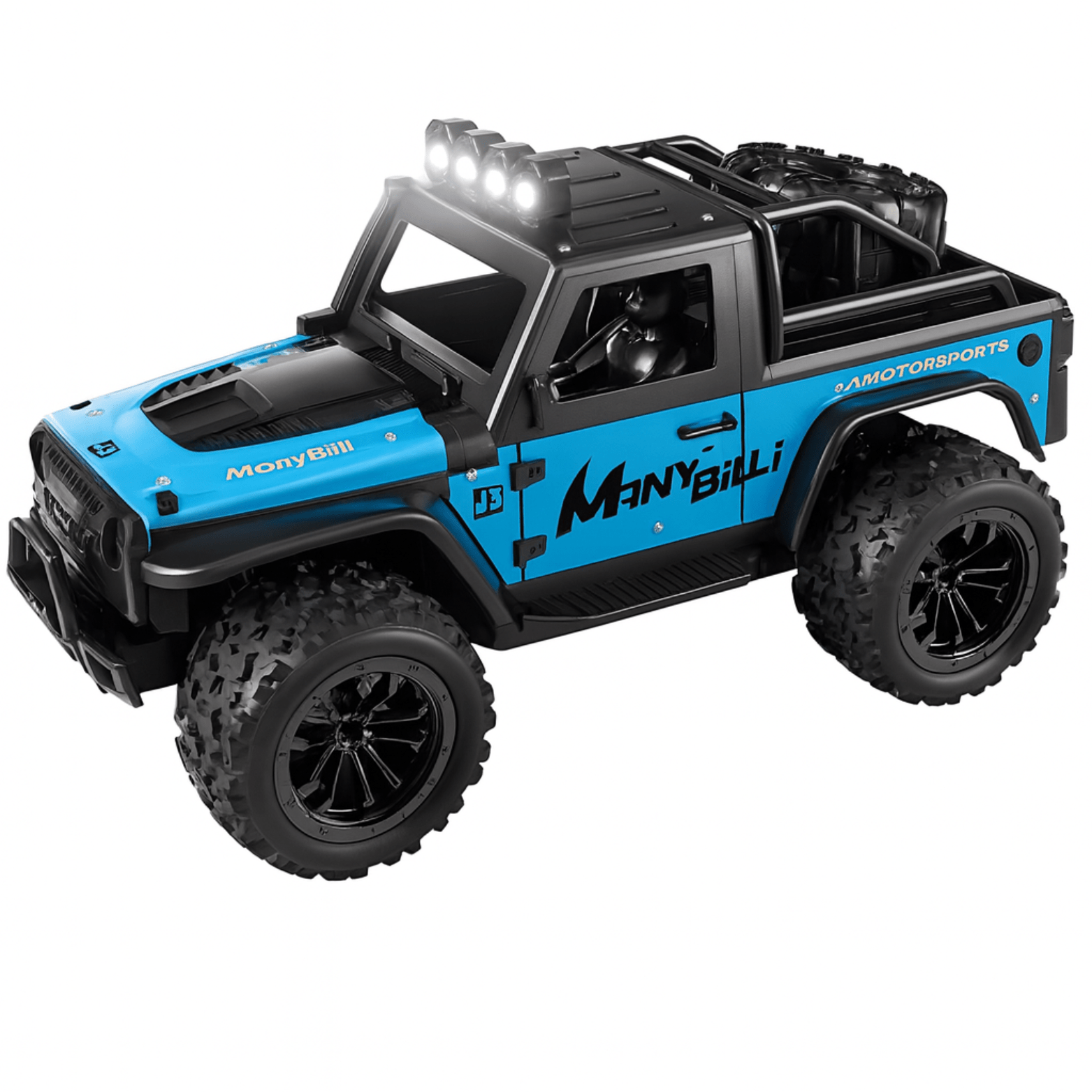 1:16 Scale Off-Road RC Car – 20km/h, 2.4GHz, LED Lights, USB Charge, 4 Colors