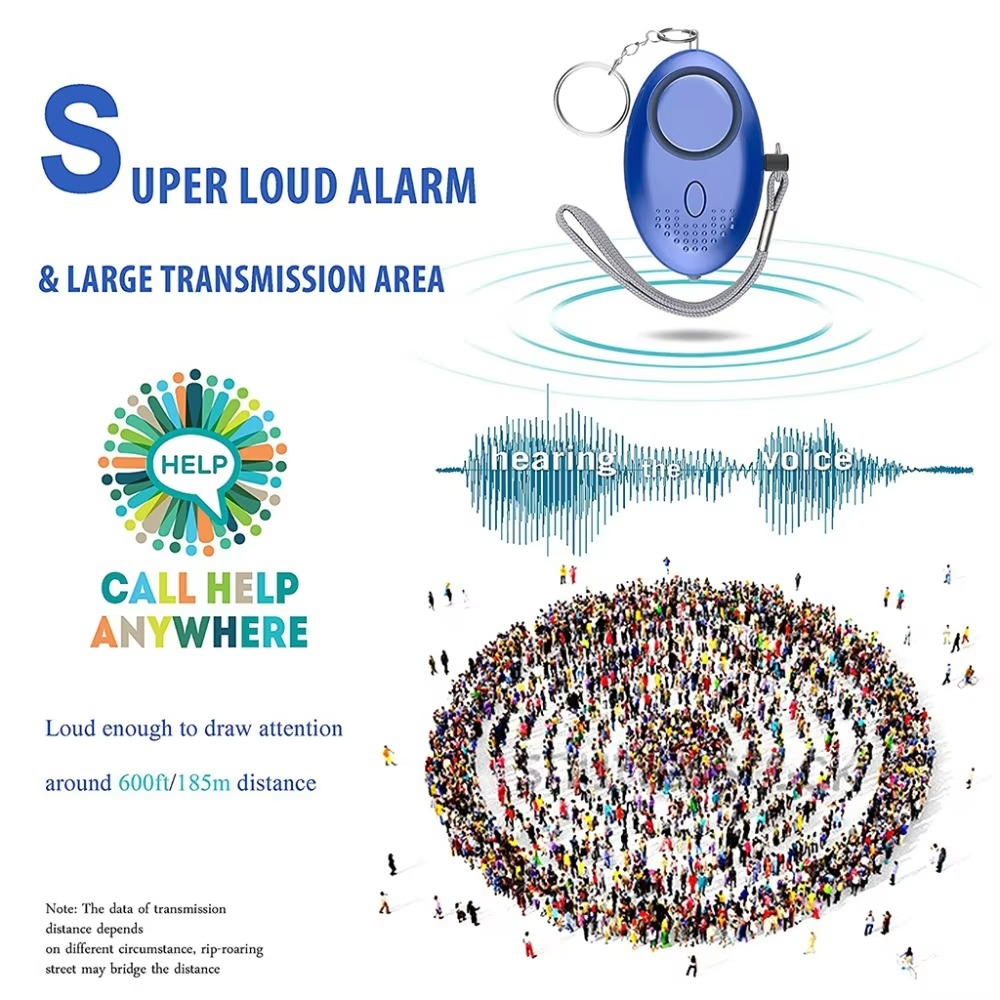 Personal Safety Keychain with 130dB Emergency Alarm