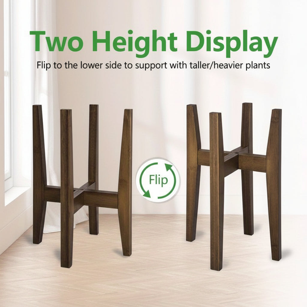Versatile Adjustable Plant Stand with Elegant Marble Top