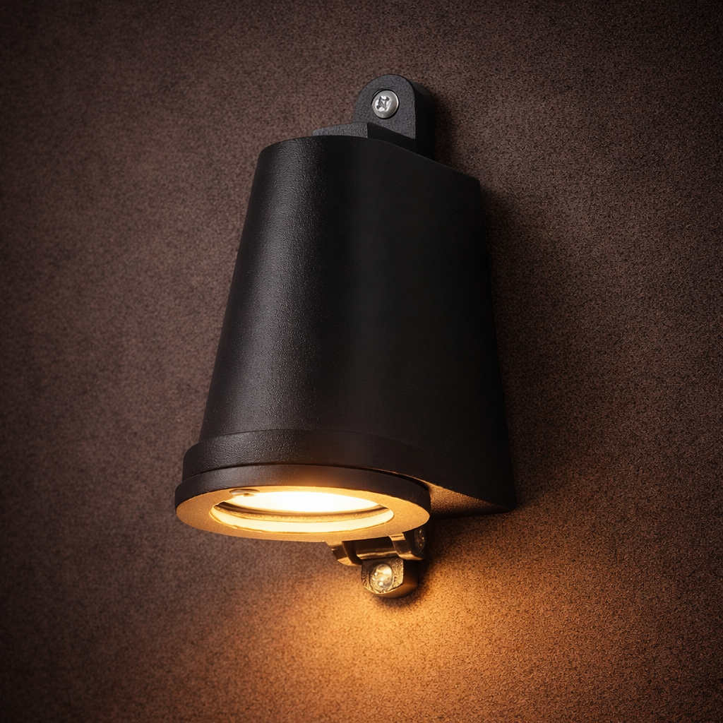 Sleek Metal Outdoor Wall Lantern with Cozy Illumination