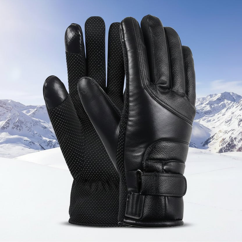 WarmGuard Adjustable Waterproof Heated Gloves for Women