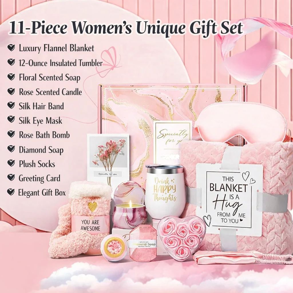Ultimate Spa Retreat Gift Set with Cozy Blanket for Special Occasions