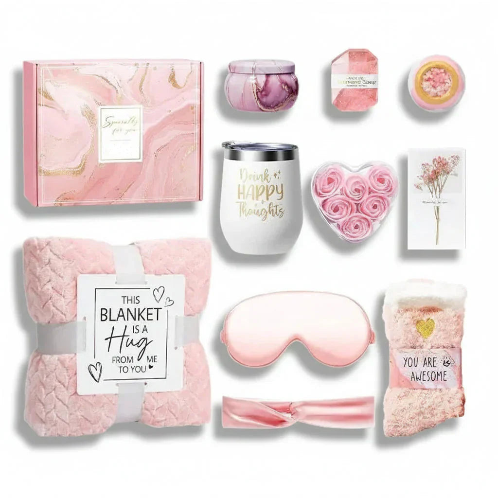 Ultimate Spa Retreat Gift Set with Cozy Blanket for Special Occasions