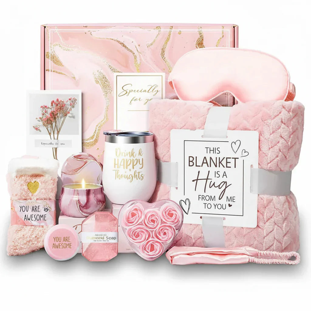 Ultimate Spa Retreat Gift Set with Cozy Blanket for Special Occasions