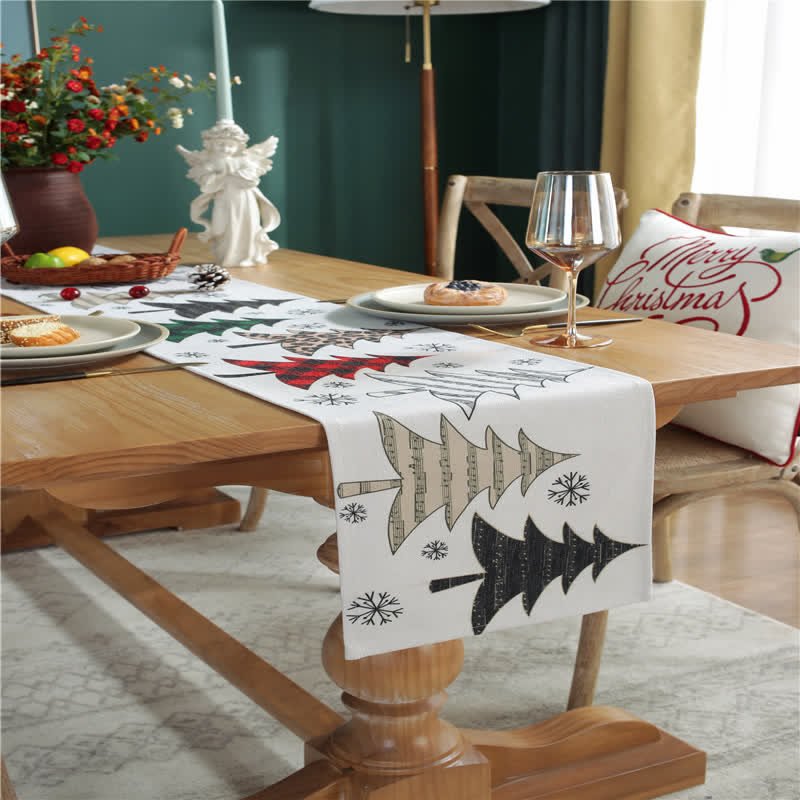 Festive Holiday Table Runner with Elegant Design