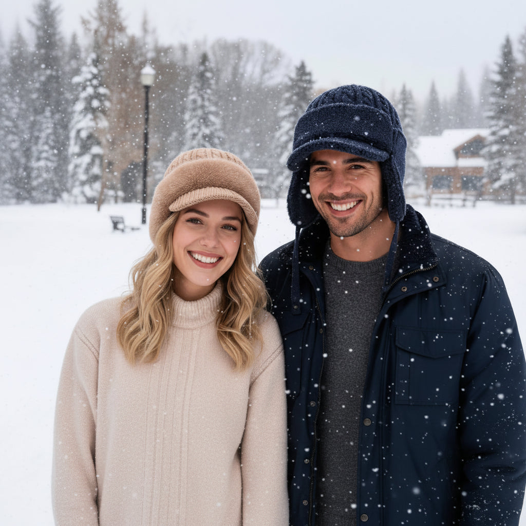 Cozy Outdoor Knit Cap with Ear Flaps for Cold Weather Comfort
