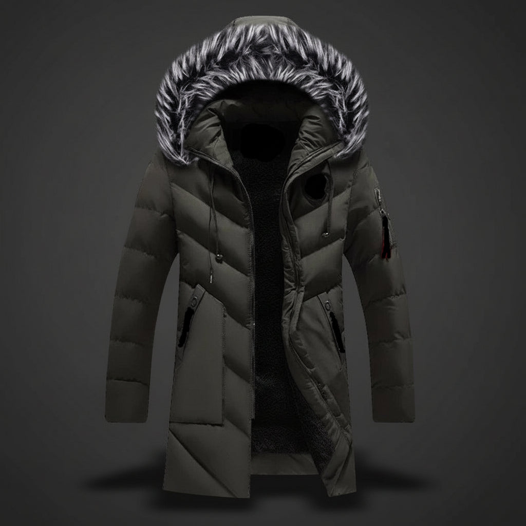 Men's Insulated Winter Jacket with Cozy Lining
