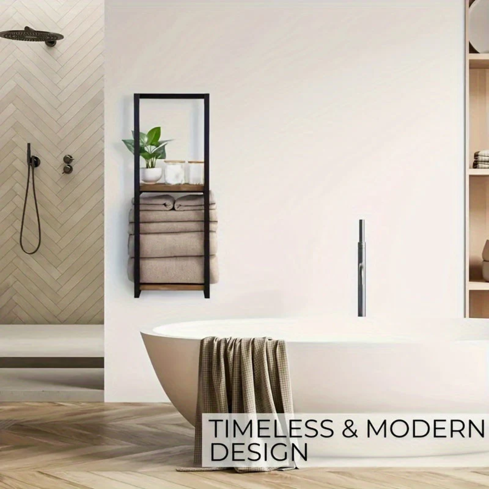 Space-Saving Towel Rack for Bathroom – Wall Mounted Storage Solution