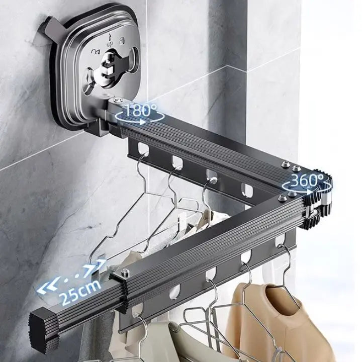 Space-Saving Wall-Mounted Drying Rack – No Drilling Needed