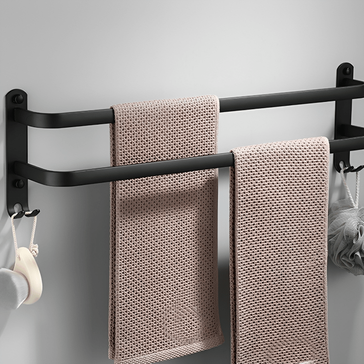 SpaceSaver Wall-Mounted Aluminum Rack for Towels & More