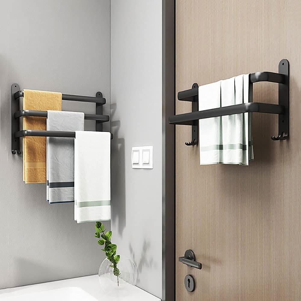SpaceSaver Wall-Mounted Aluminum Rack for Towels & More