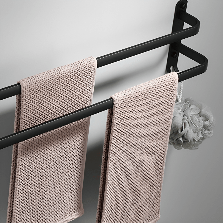 SpaceSaver Wall-Mounted Aluminum Rack for Towels & More