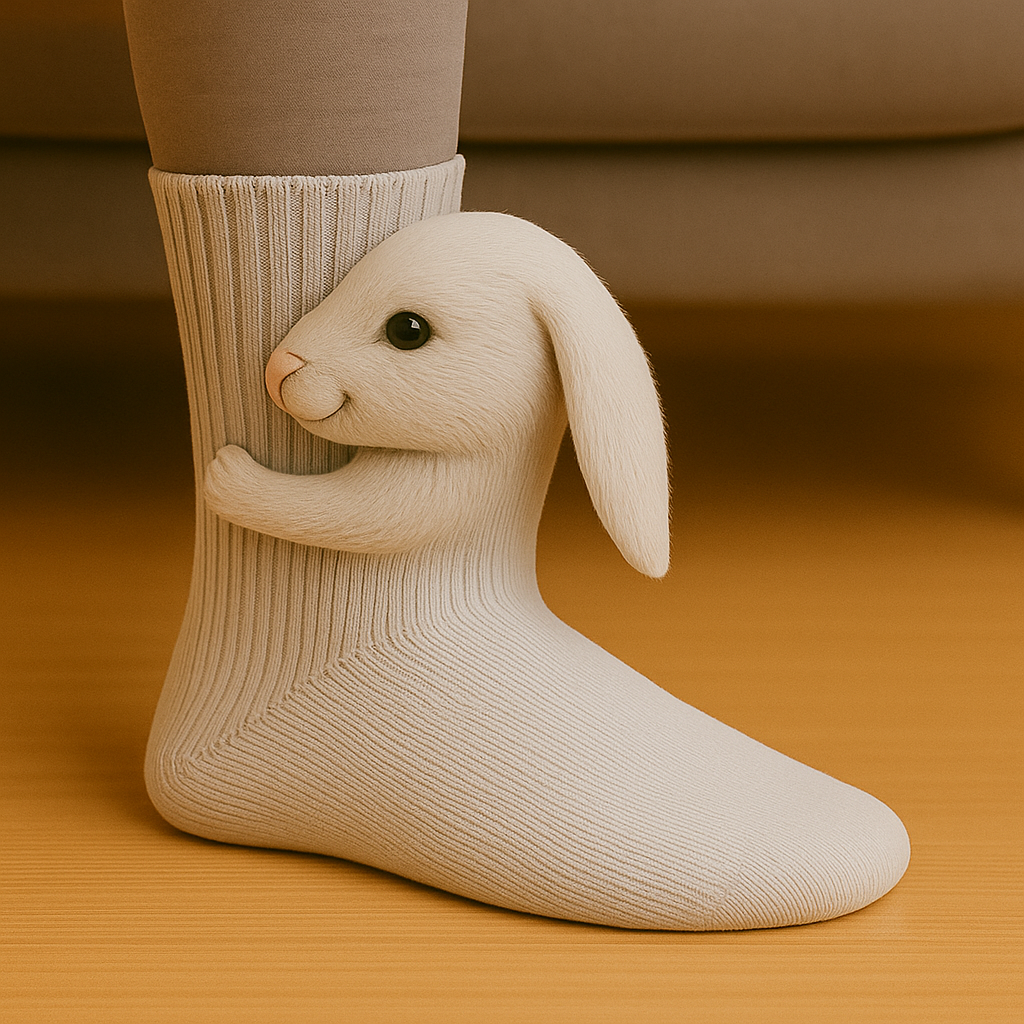 Cozy Animal-Themed Slipper Socks with Grippy Soles