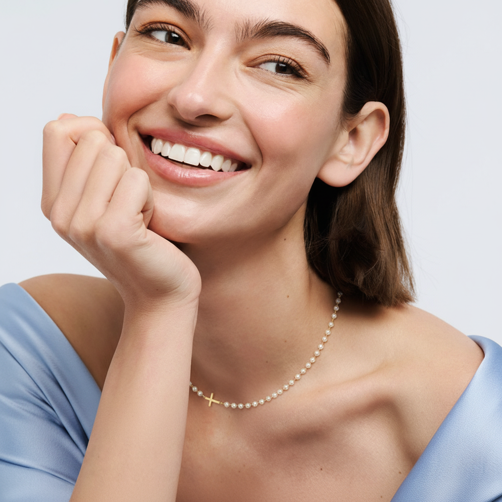 Elegant Waterproof Gold Necklace Crafted in Stainless Steel