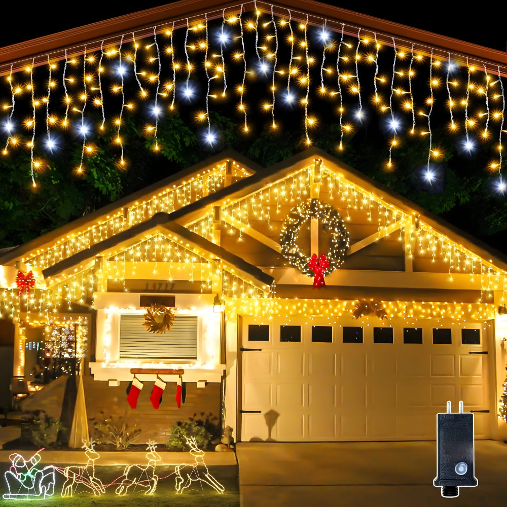 Enchanting Outdoor LED Light Curtain for Holiday Displays