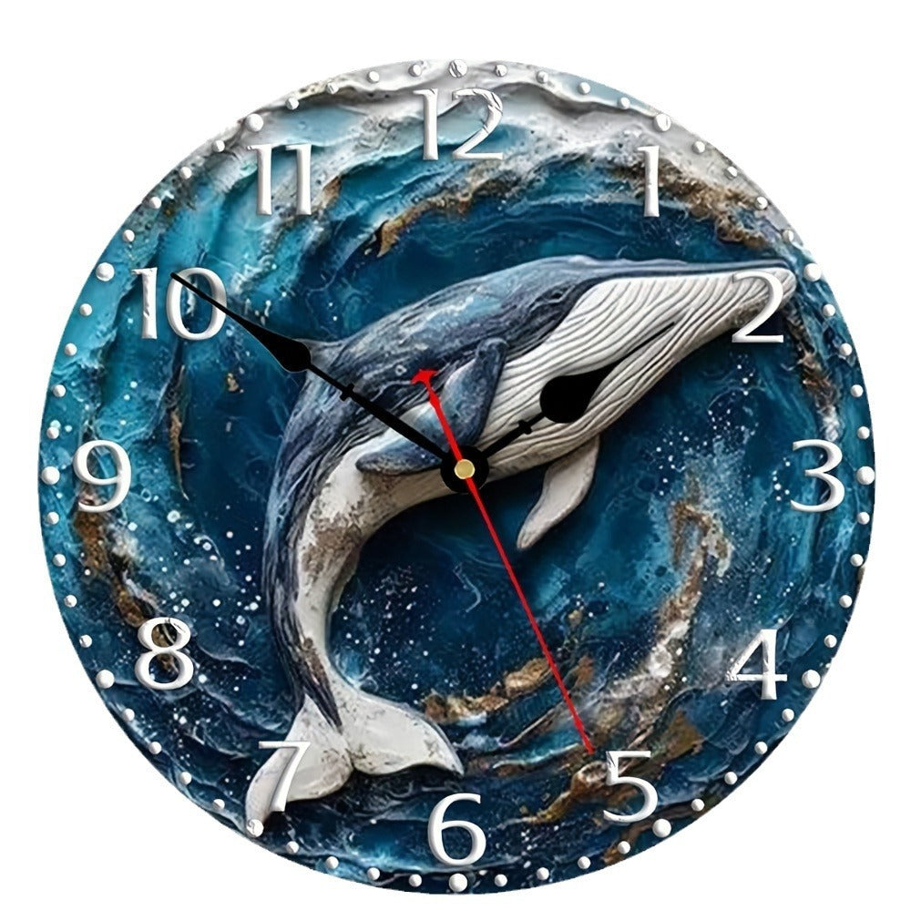 Cat Motif Wall Clock – Elegant Aluminum Design Wall Clock for Living Room, Kitchen, and Office