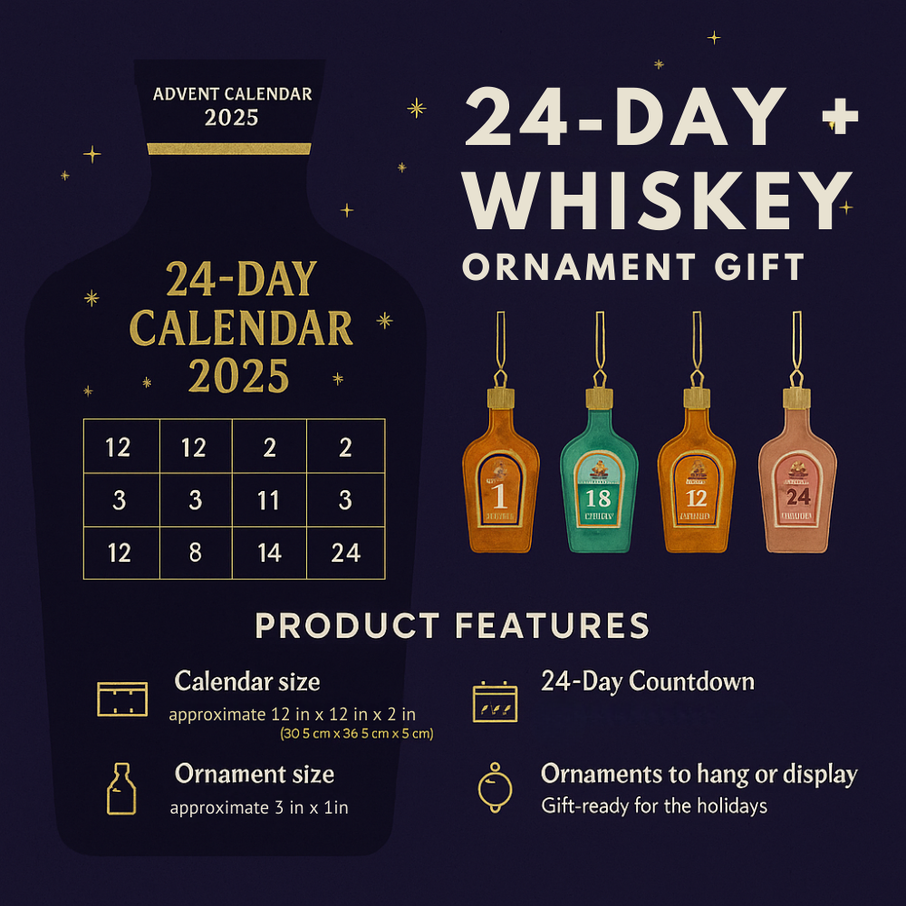 Festive Spirits Countdown Calendar with Decorative Ornaments