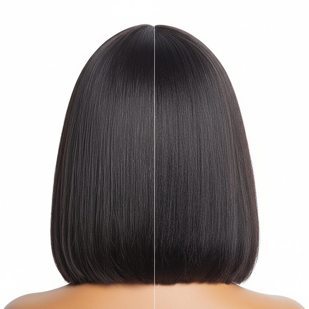 Effortless Chic Bob Wig in Yaki Straight Human Hair