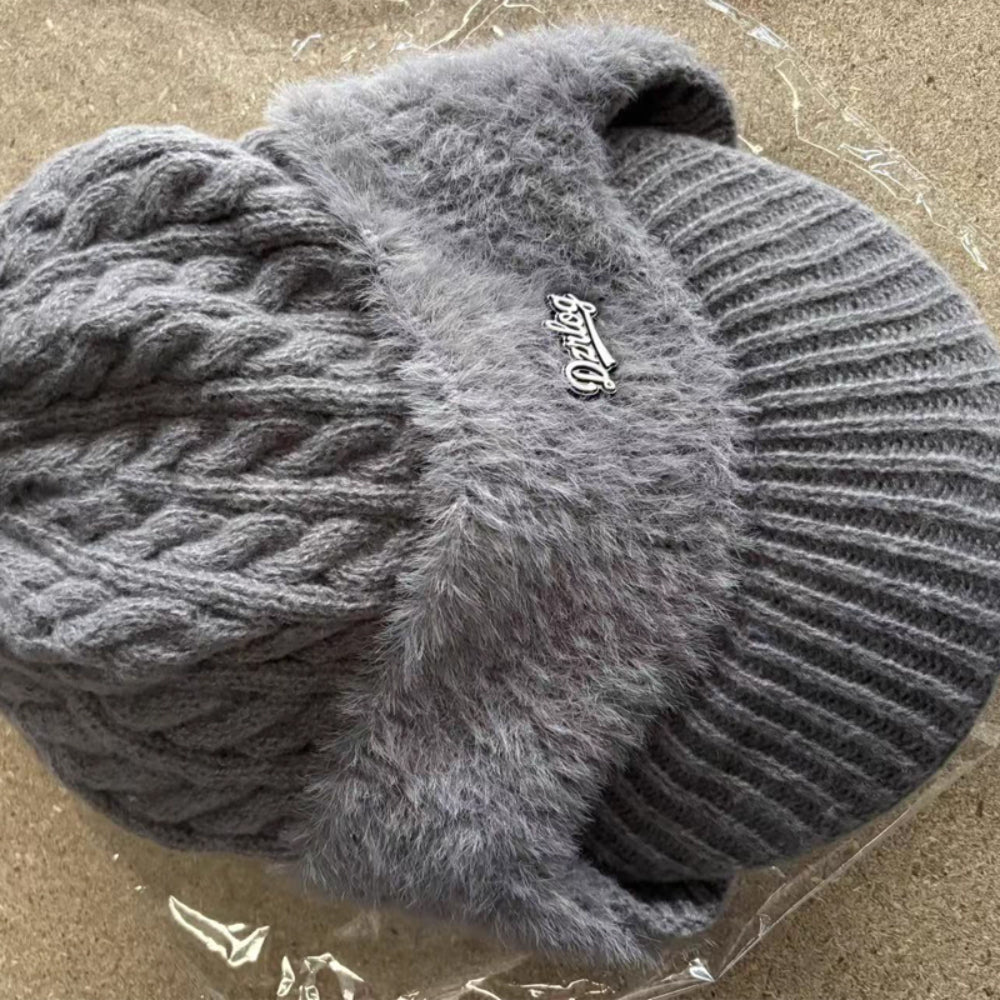 Warm & Stylish Ear Flap Knit Cap for Winter Adventures