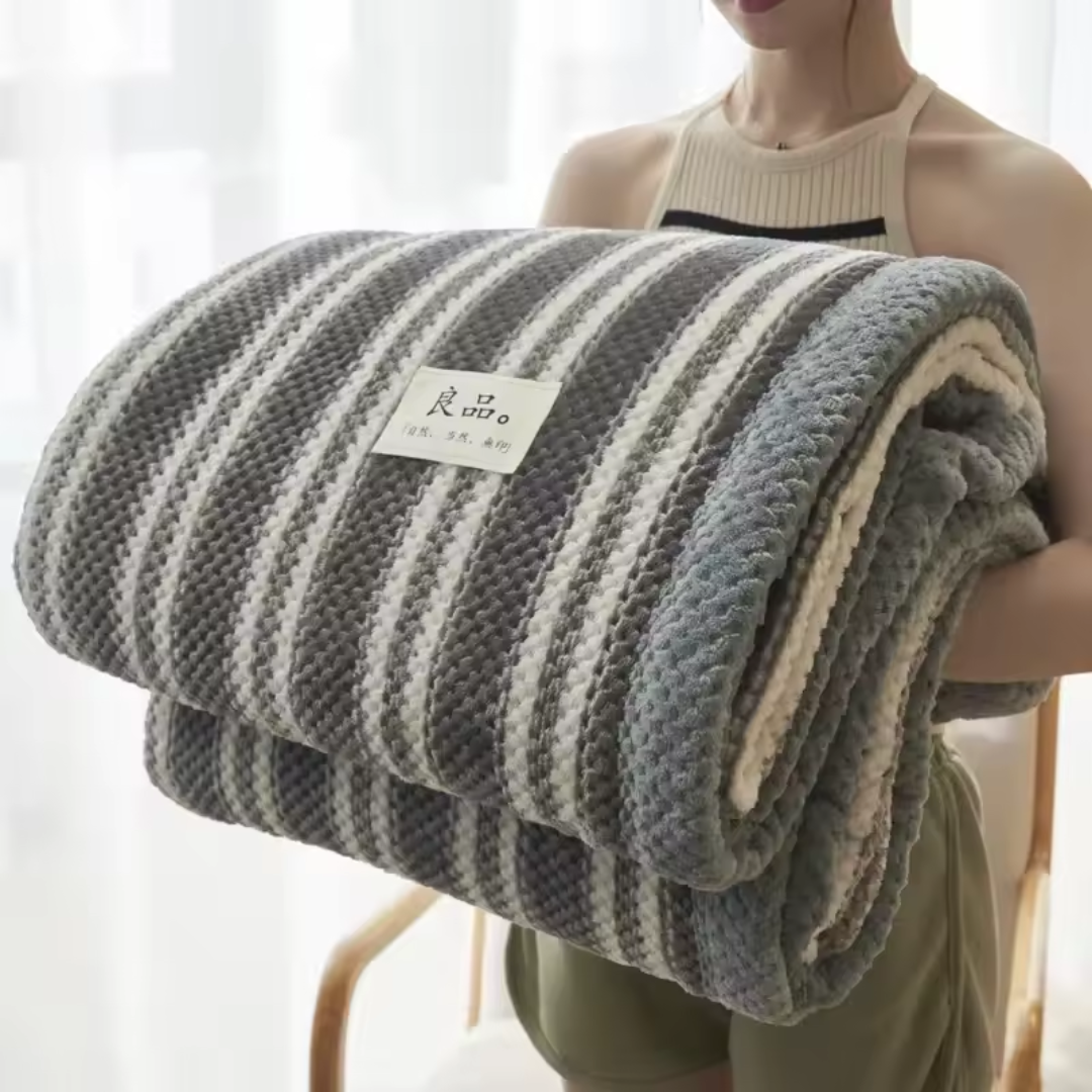 Chenille Yarn Crochet Pattern Wool Blanket