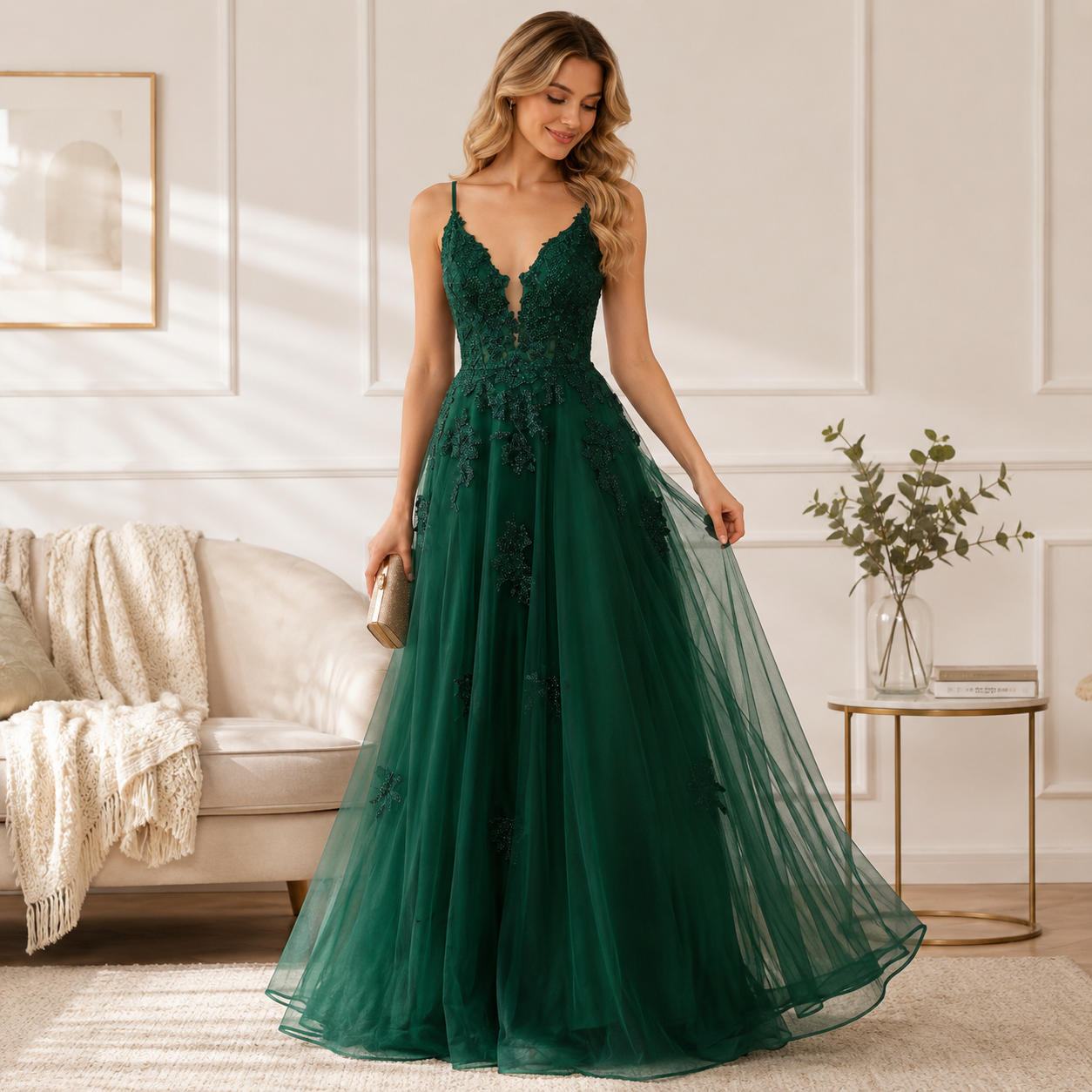 Elegant A-Line Evening Gown for Special Events