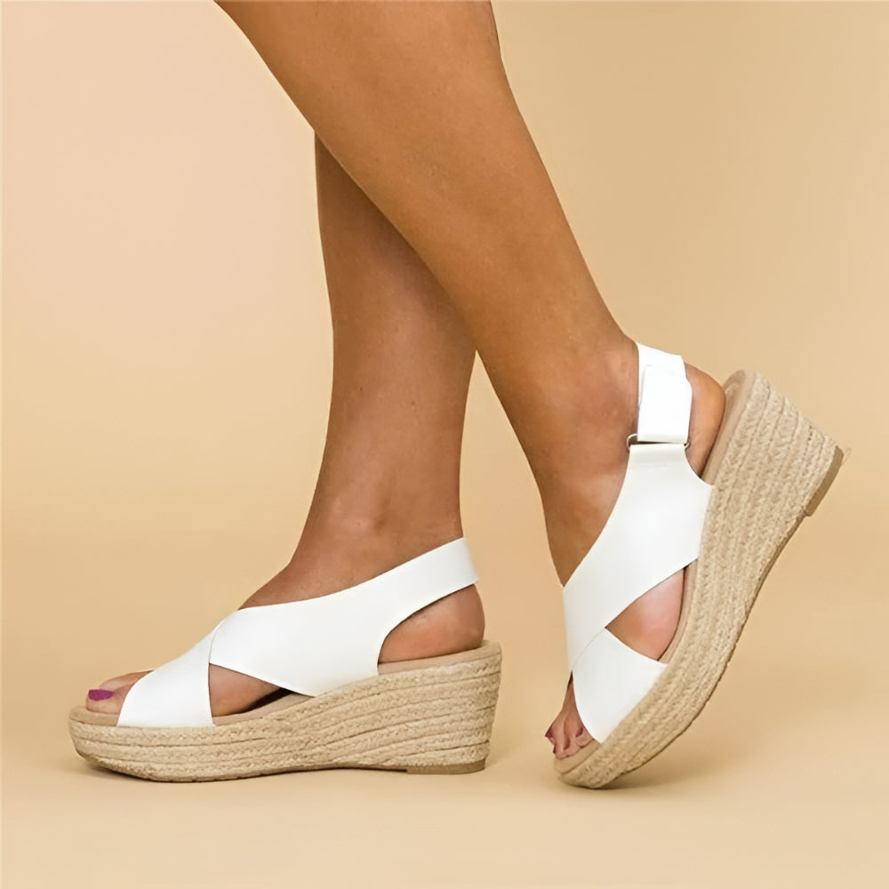 Sophisticated Women's Wedge Sandals with Ankle Support