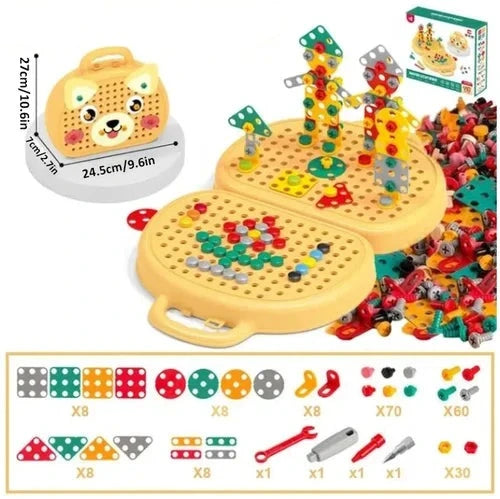 Montessori-Inspired Learning Set with Electric Screwdriver for STEM Activities