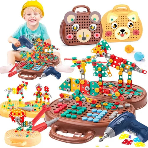 Montessori-Inspired Learning Set with Electric Screwdriver for STEM Activities