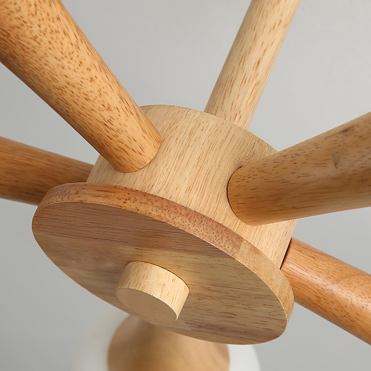 Luna Wood Pendant Light: Chic Wooden Ceiling Fixture