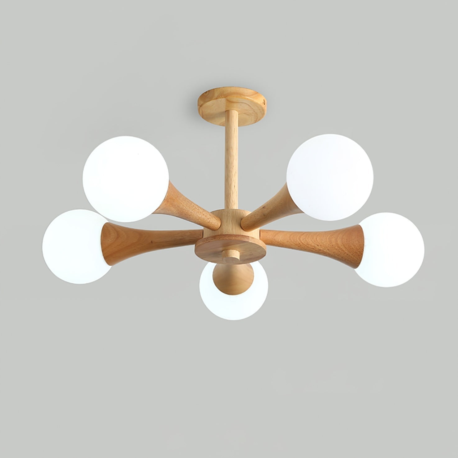 Luna Wood Pendant Light: Chic Wooden Ceiling Fixture