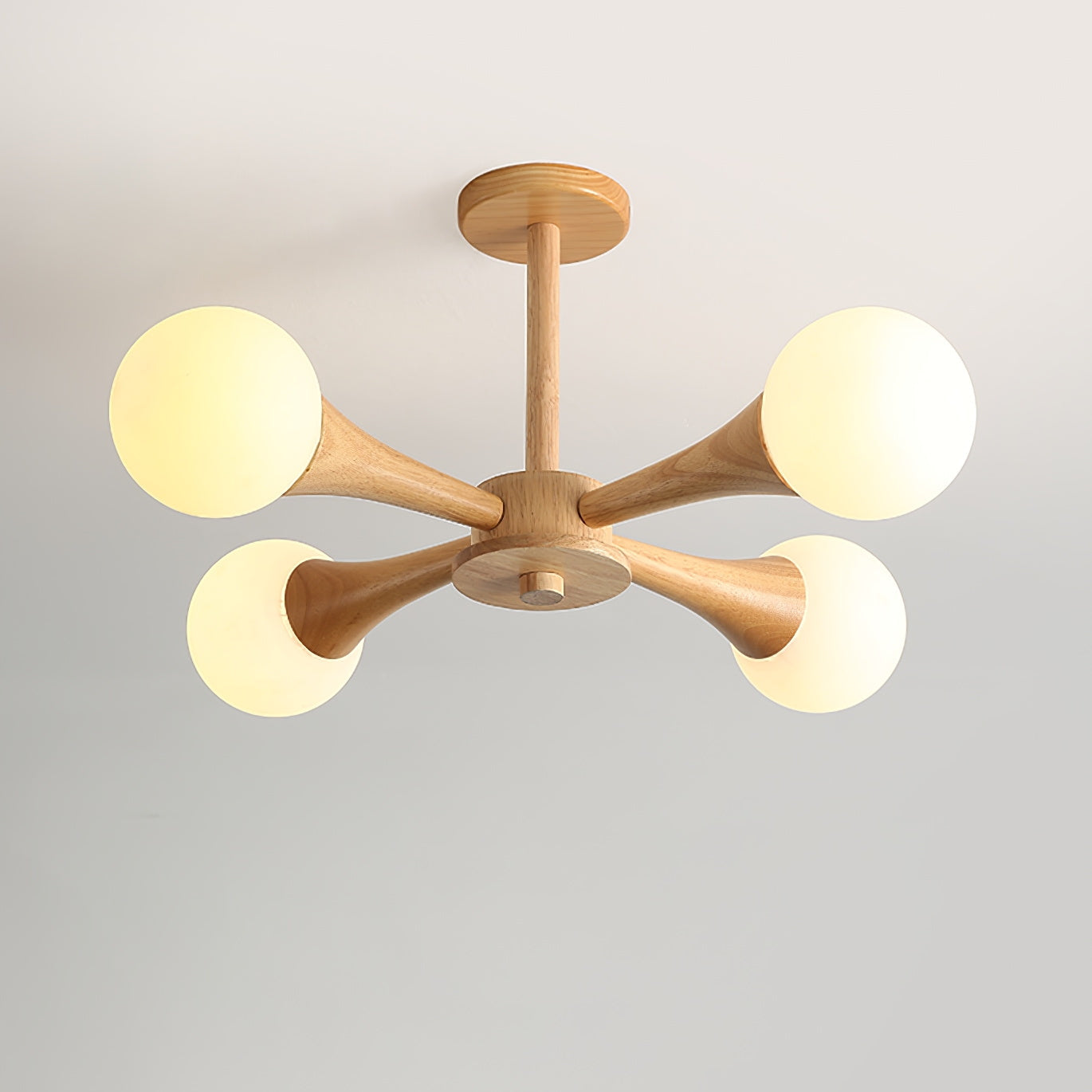 Luna Wood Pendant Light: Chic Wooden Ceiling Fixture