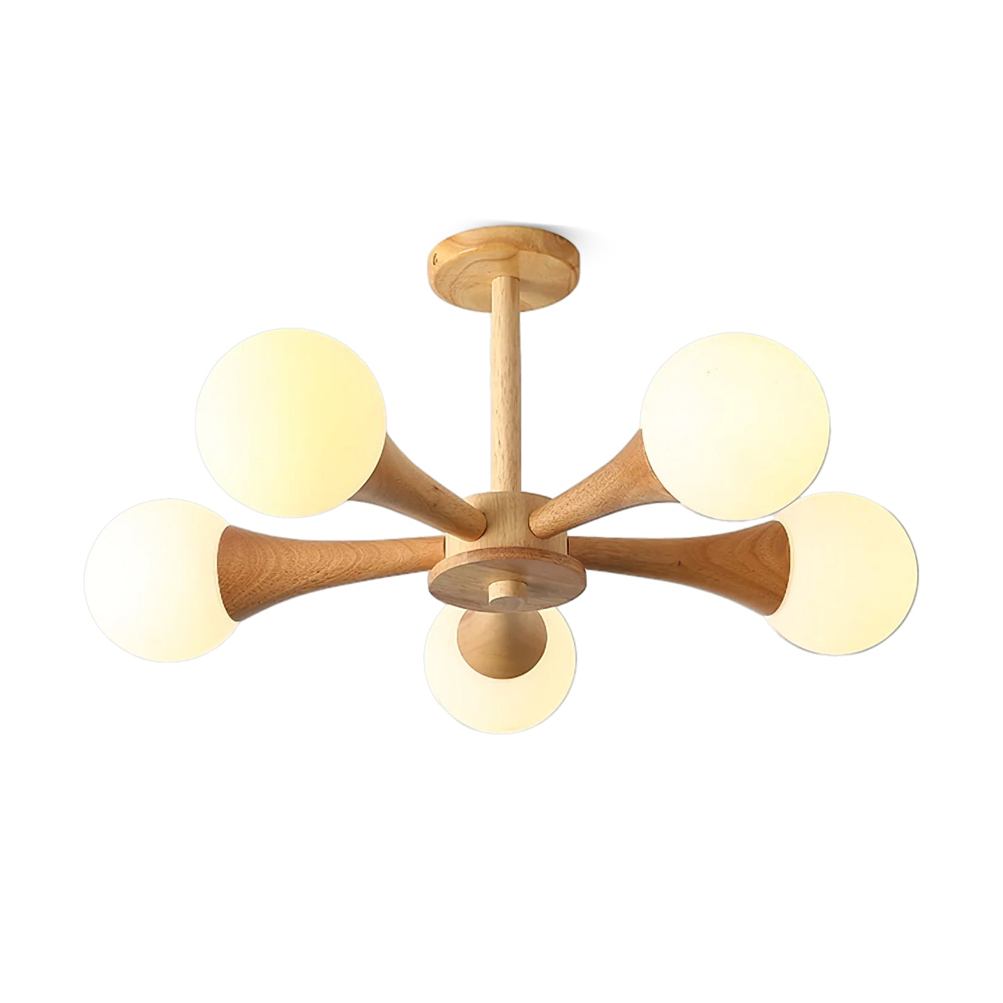 Luna Wood Pendant Light: Chic Wooden Ceiling Fixture