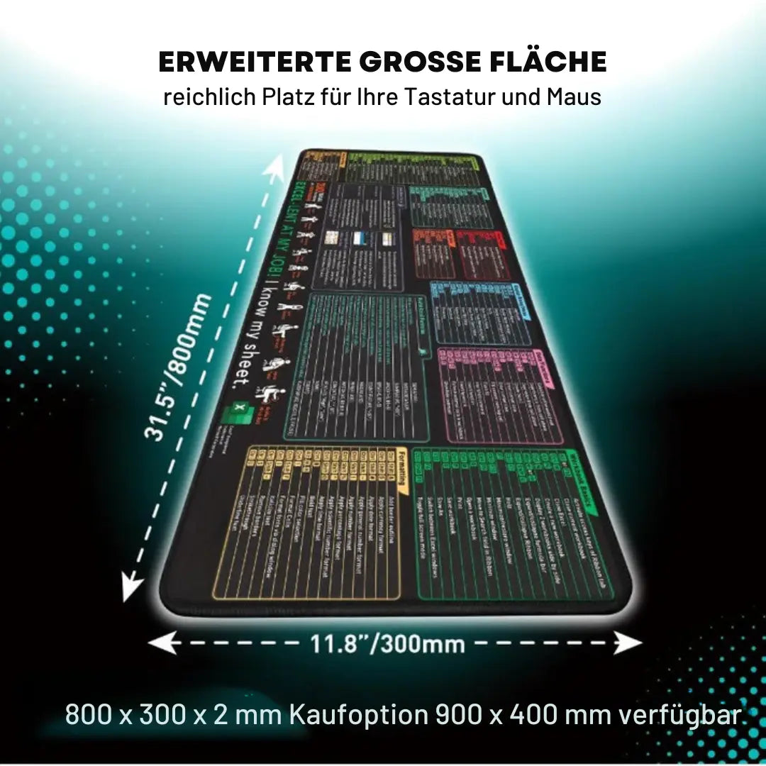 Ultimate Desk Companion – Extra Large Mousepad with Quick Reference
