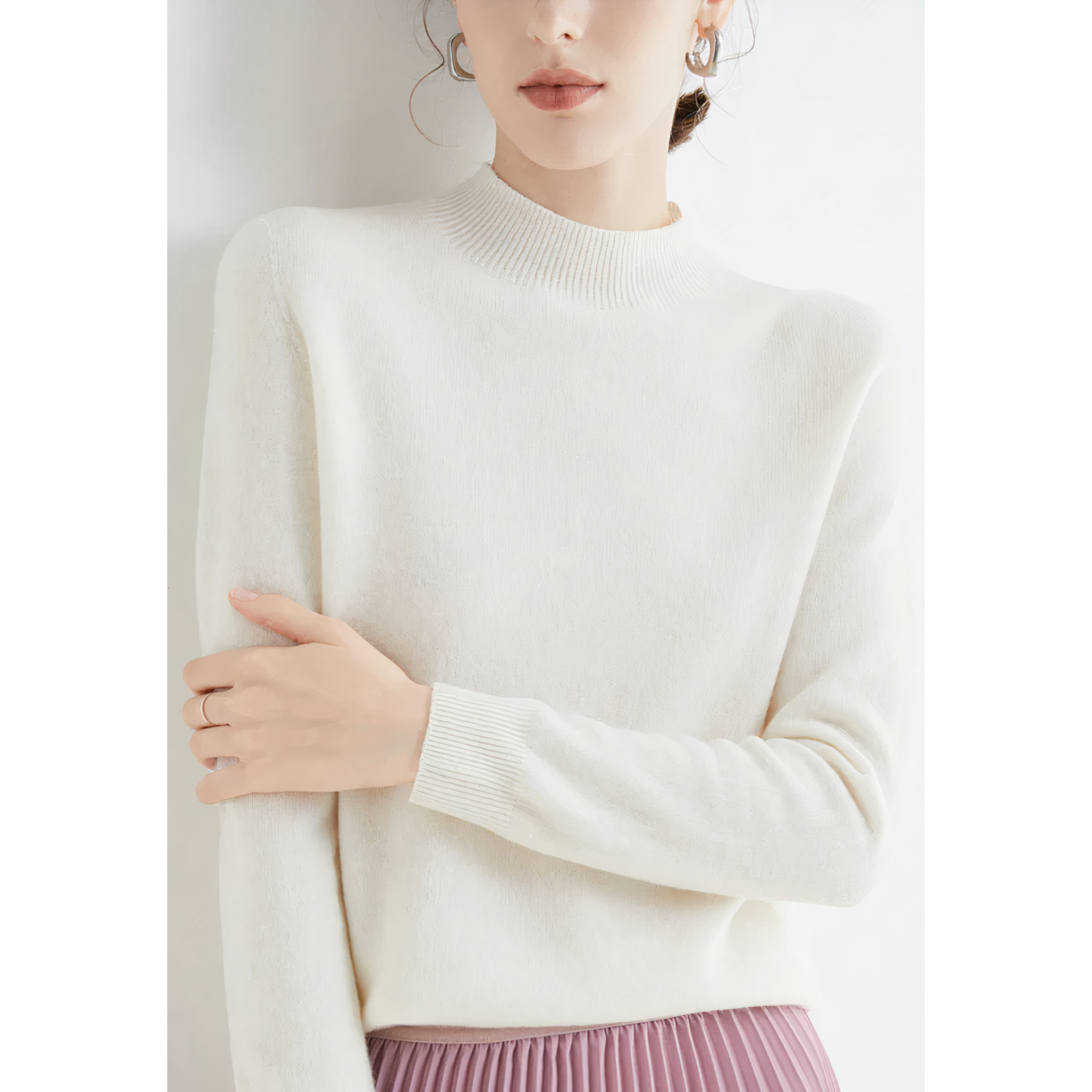Luxurious Cashmere Blend Sweater for Effortless Style