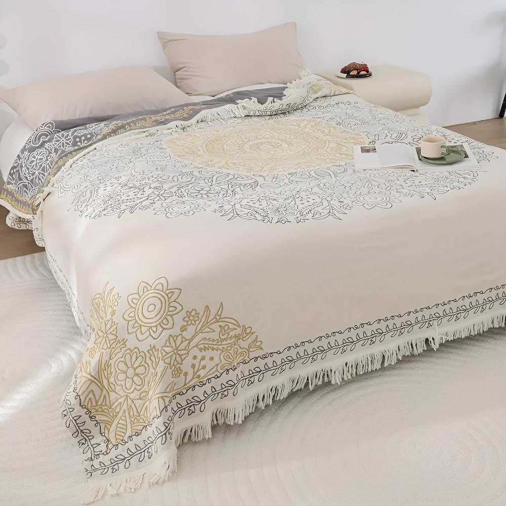Cozy Haven Cotton Throw for Year-Round Comfort