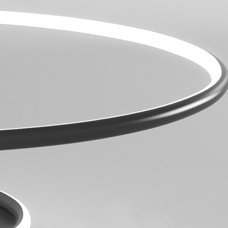 16 inch Circular Modern LED Semi Flush Mount Ceiling Light with Sleek Wire-inspired Design