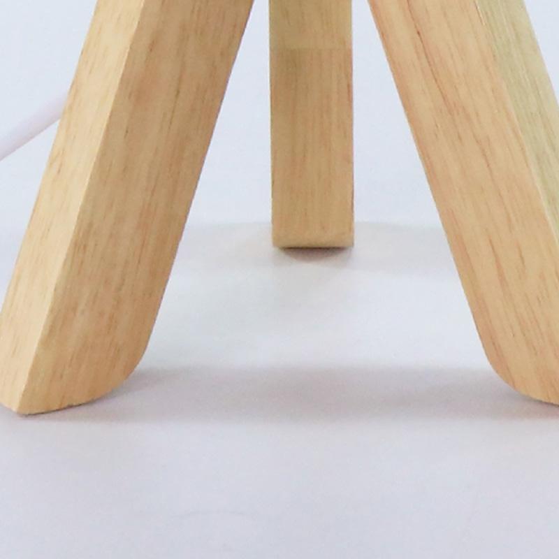 15 Inch Modern Wood Tripod Table Lamp