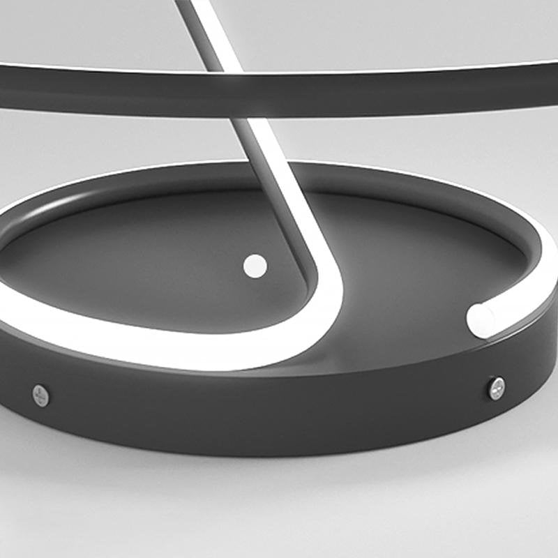 16 inch Circular Modern LED Semi Flush Mount Ceiling Light with Sleek Wire-inspired Design