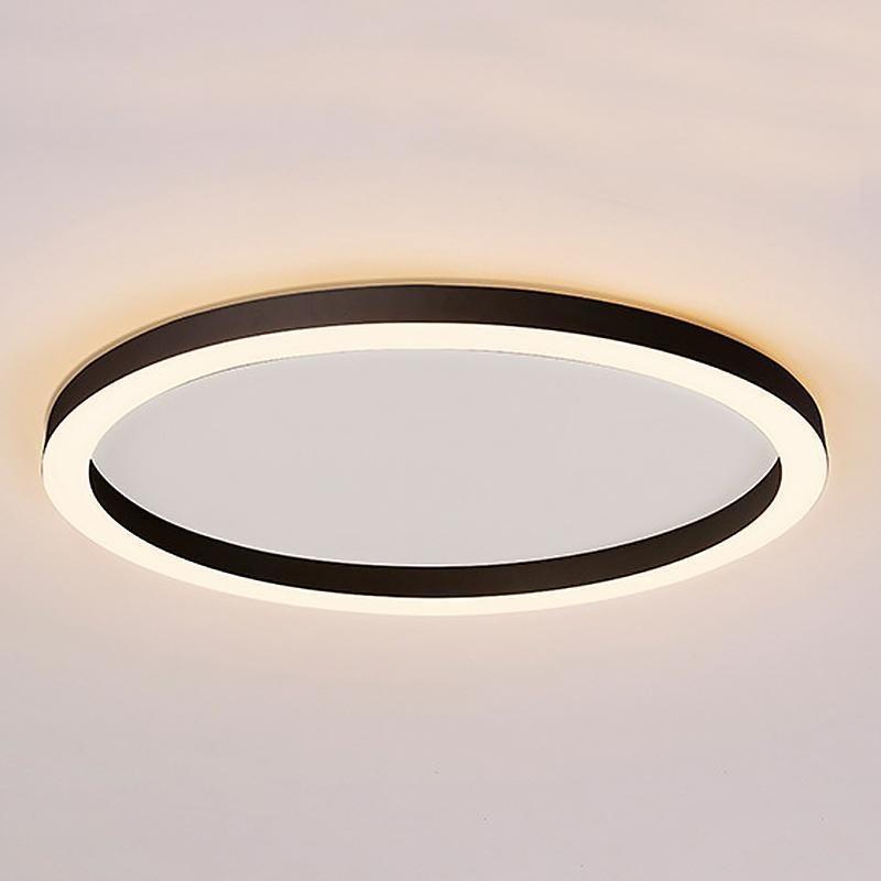 16'' Dimmable Modern Simple Circle Flush Mount LED Ceiling Light with Remote