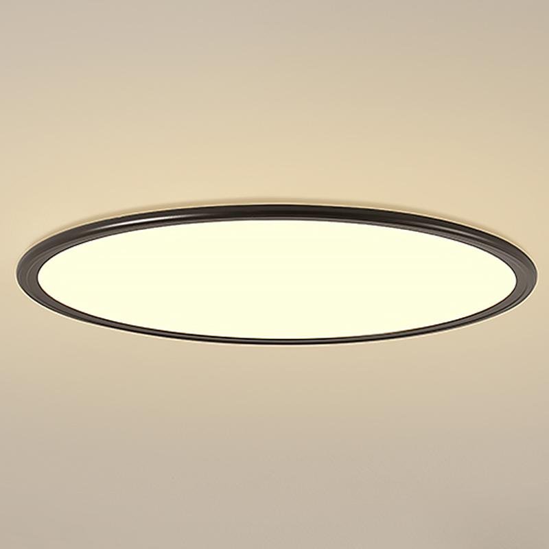 16'' Modern LED Ultrathin Circle Flush Mount Lights White Black Ceiling Lights