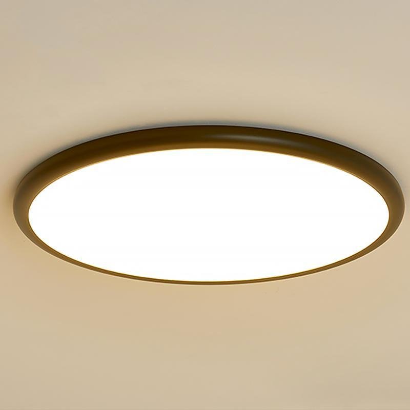 16'' Modern LED Geometric Circle Taavita Flush Mount Ceiling Light with Black and White Edge