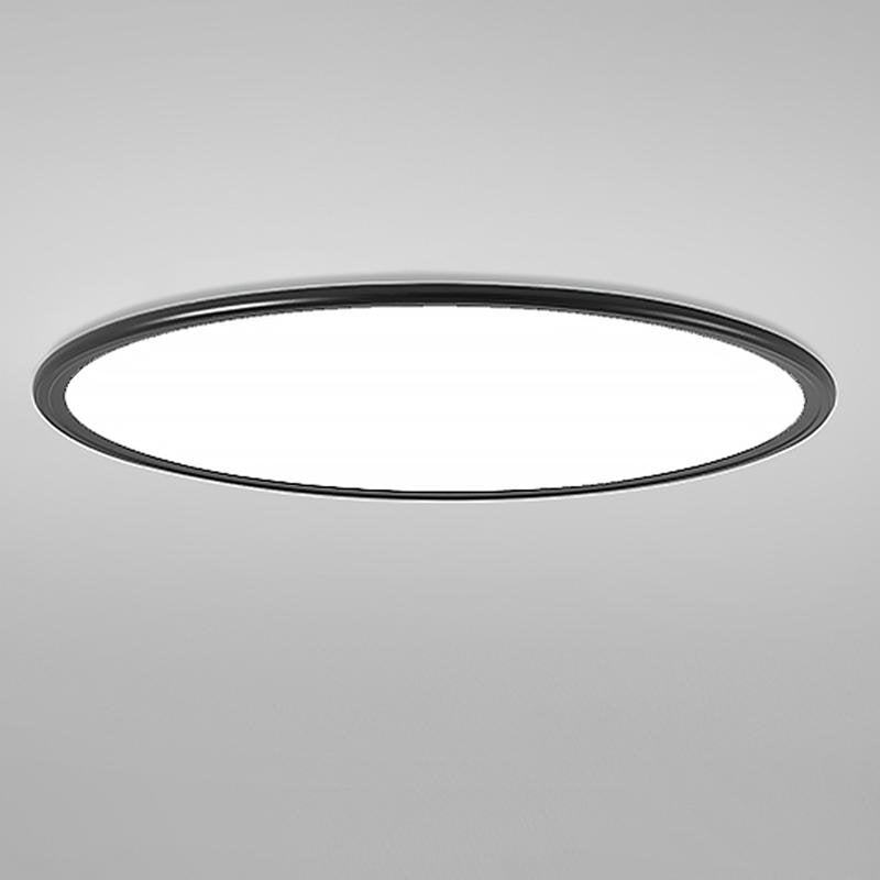16'' Modern LED Ultrathin Circle Flush Mount Lights White Black Ceiling Lights