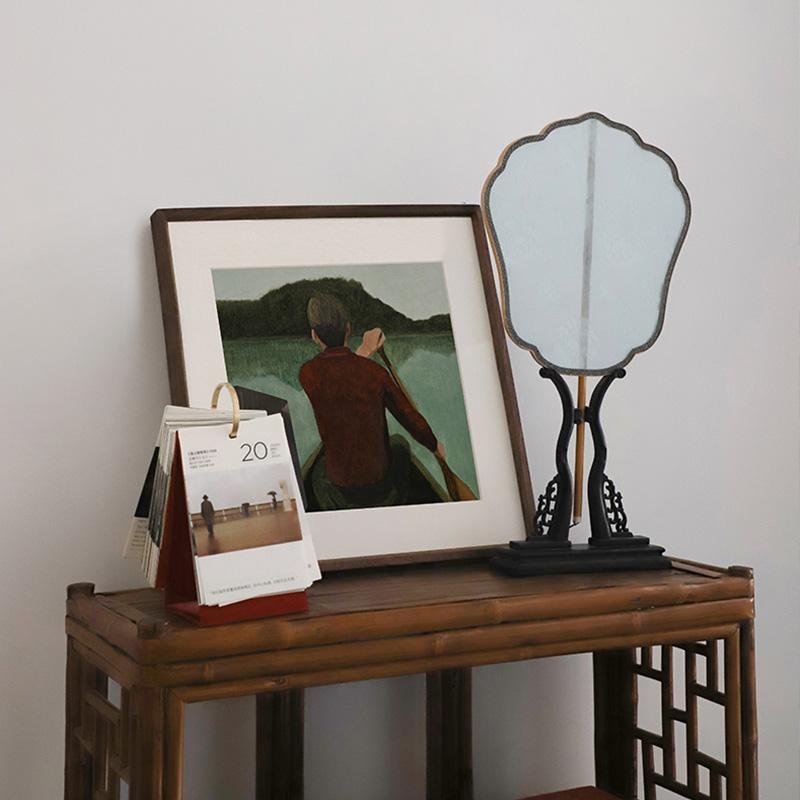 12'' Square Nut Brown Wood Picture Frames