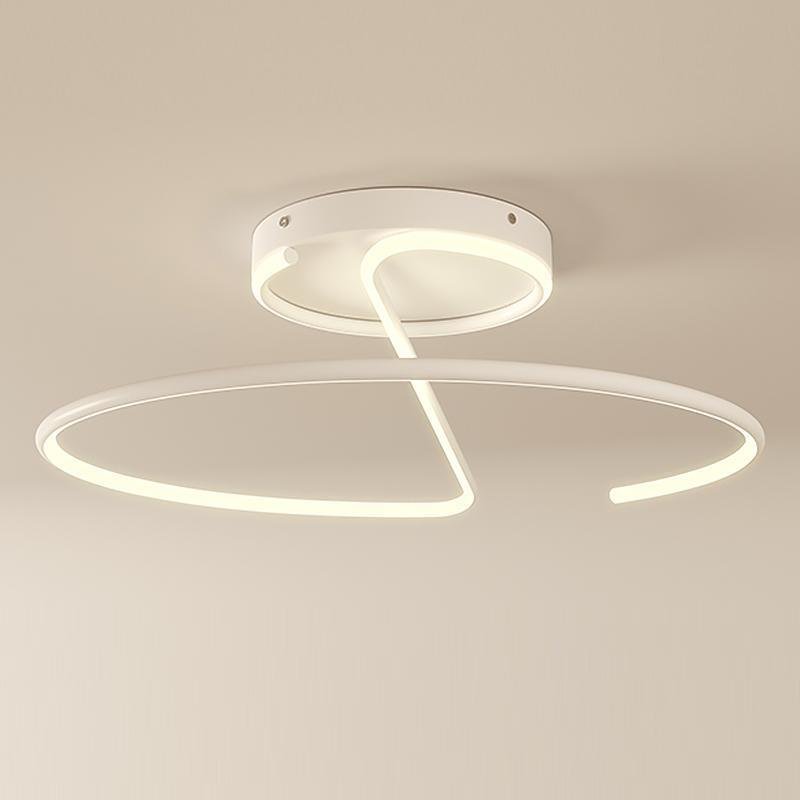 16 inch Circular Modern LED Semi Flush Mount Ceiling Light with Sleek Wire-inspired Design