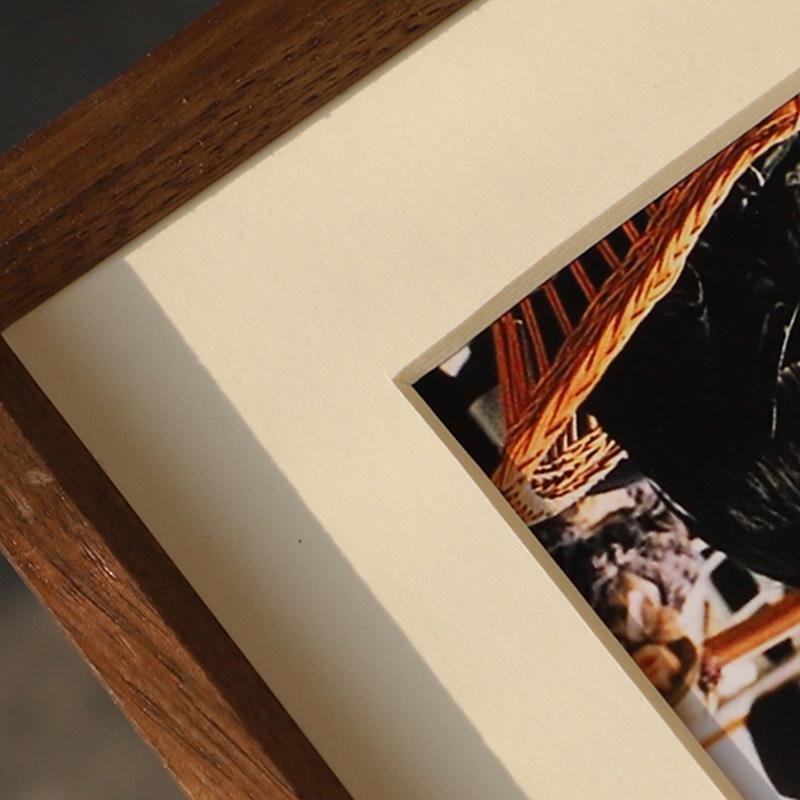 12'' Square Nut Brown Wood Picture Frames