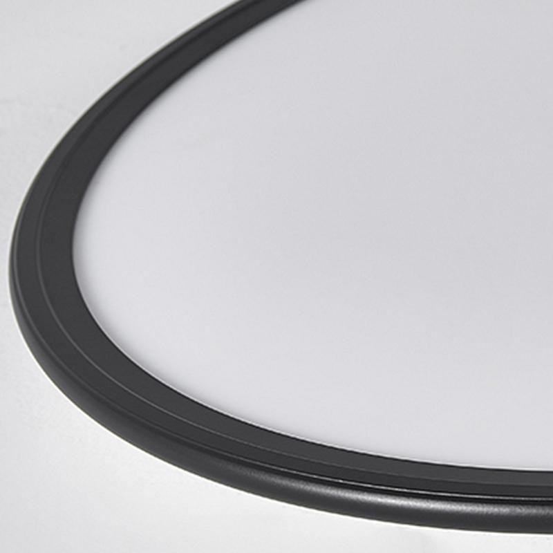 16'' Modern LED Ultrathin Circle Flush Mount Lights White Black Ceiling Lights