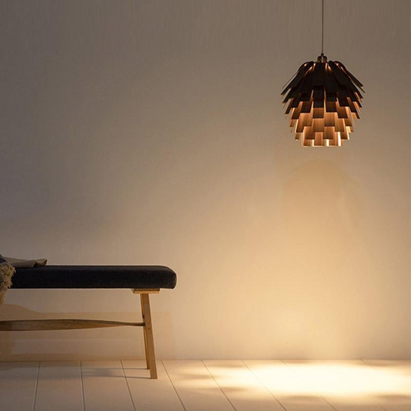 16'' Rustic Artistic Taavita Wood Pendant Lighting Decorative Pendant Light