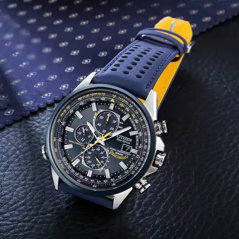 Radiant Time Men's Quartz Watch with Glow-in-the-Dark Dial