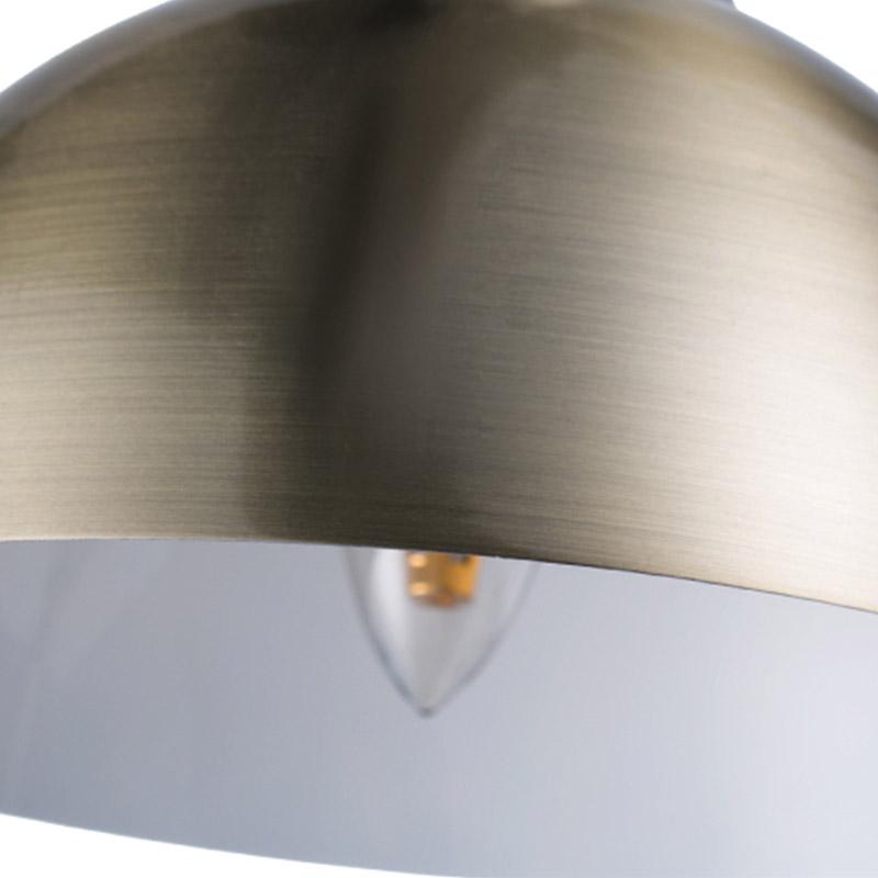 20'' Antique Metallic Adjustable Dome Shade LED Desk Lamp with Gooseneck Arm